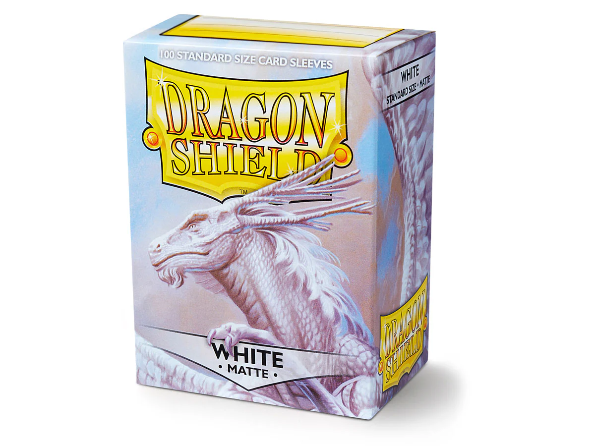 Dragon Shield Matte White 100 Sleeves Standard Size