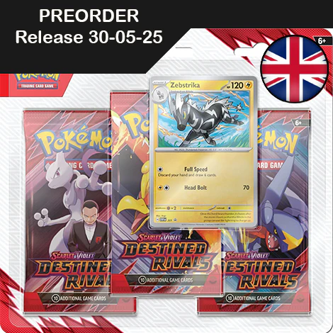 POKEMON - Destined Rivals SV10 - Tripack Zebstrika - EN